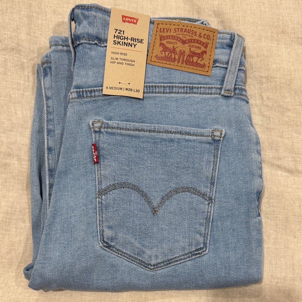 Levi's Women's Sky Blue High-Rise Jeans